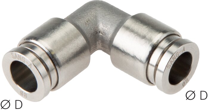Exemplary representation: Angle connector, stainless steel